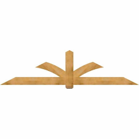 Ekena Millwork Redmond Rough Sawn Timber Gable Bracket, Western Red Cedar, 108"W x 27"H x 4"D x 6"F, 6/12 Pitch GBW108X27X0406RED00RWR
